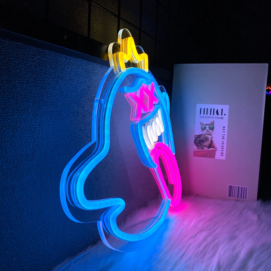 Ghost Led Neon Sign, Retro Arcade Wall Aesthetic Operation Light, Usb Powered, Used For Bar, Club, Game Room, Family Party Decor