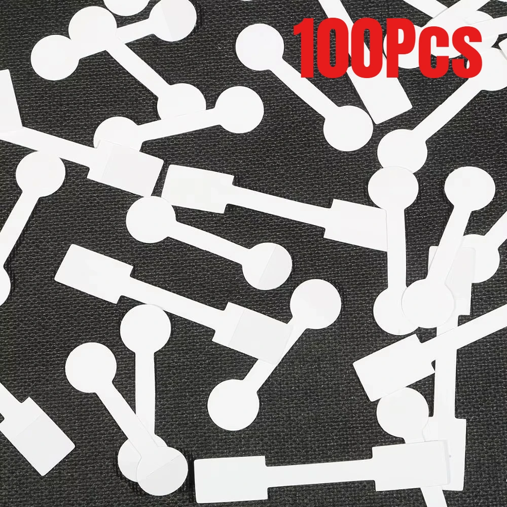 Wholesale 100 Pieces White Blank Price Tag Square Round Heads Paper Labels Sticker For Ring Necklace Bracelet Jewelry Display