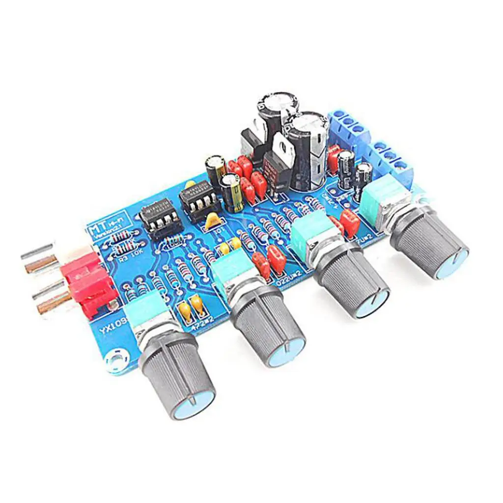 NE5532 Control Board Blue ABS Plastic Preamplifier Tone Board for Speaker Sound Enhancement
