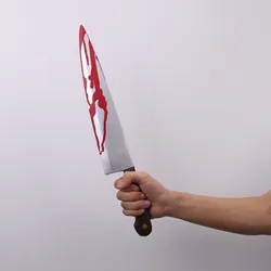 Halloween simulation bloody sickle machete kitchen knife ghost festival role-playing props Halloween party horror decoration