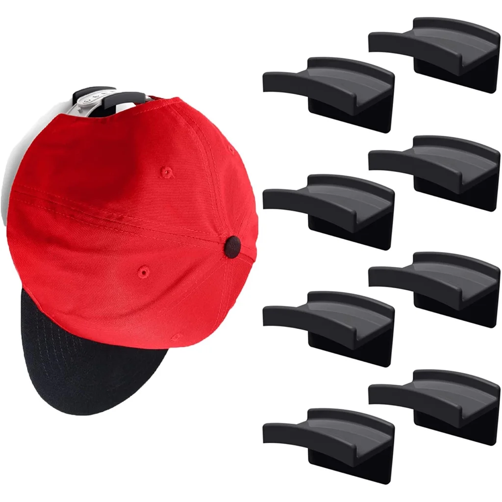 5pcs Adhesive Cap Hook Modern Minimalist Sturdy Adhesive Cap Rack Hook Concealed Adhesive Hook For Headphone Headband Storage