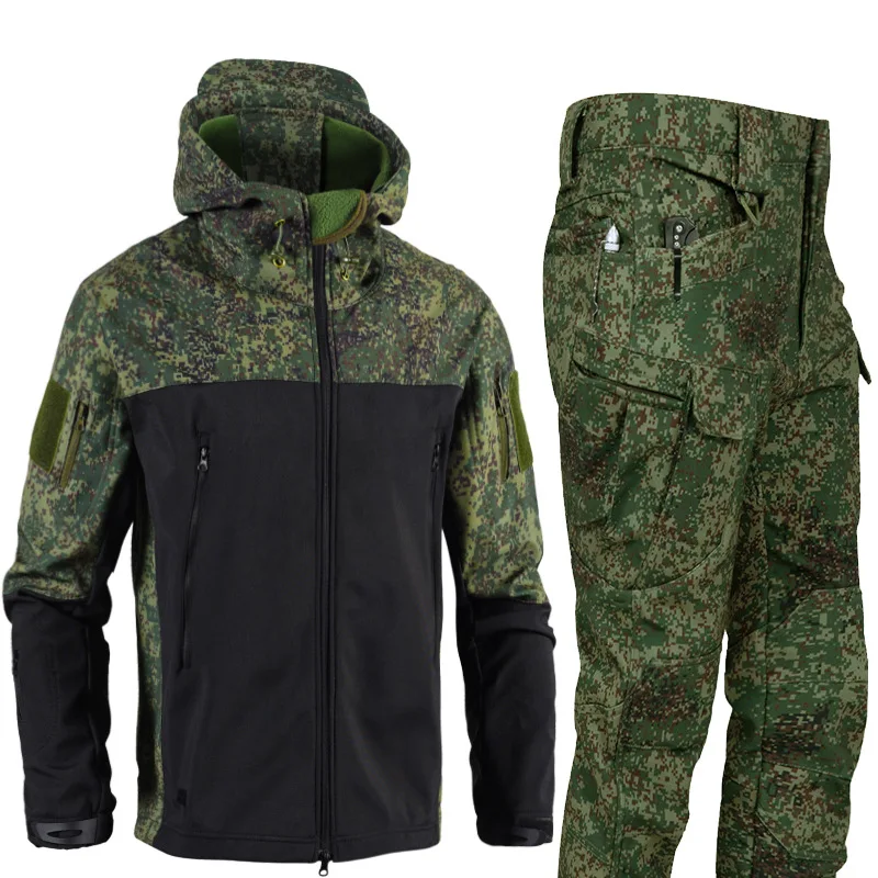 Conjunto de Chaqueta y Pantalones 3 en 1 para Hombre, Forro Polar, Impermeable, para Esquí, Caza, Senderismo y Trekking