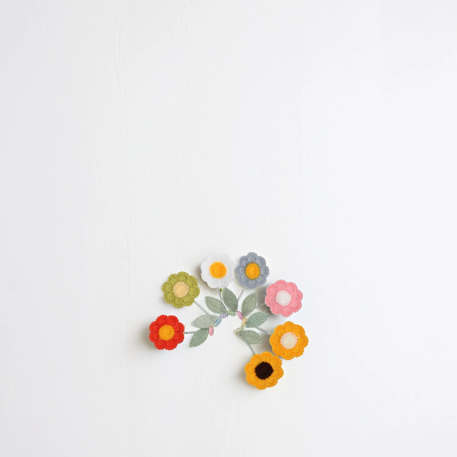 

1 set 1 Set Cute Car Dashboard Flower Decor Mini Sunflower For Car Interior Knit Crochet Plant Ornament Aesthetic Kawaii Desktop