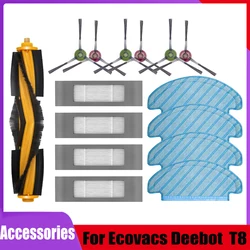 For Ecovacs Deebot N8 PRO T8 T8 AIVI Robot Vacuum Cleaner Main Side Brush Hepa Efficient Filter Mop cloth pad Replacement parts