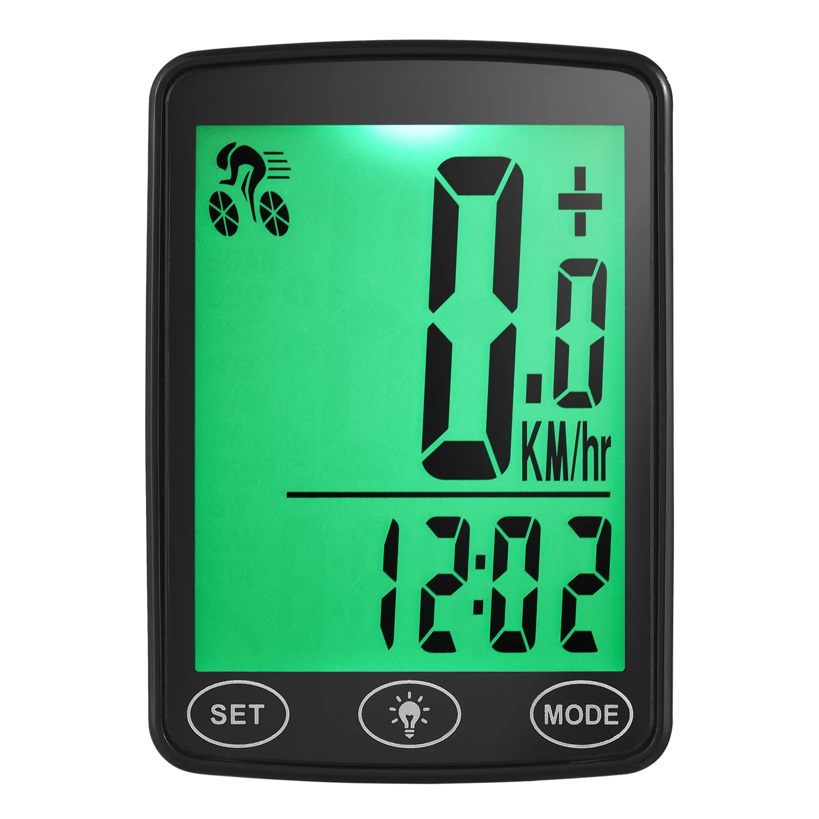 Waterproof Bike Computer with LED Backlight Bicycle Speedometer Odometer Calorie Counter and Temperature Display