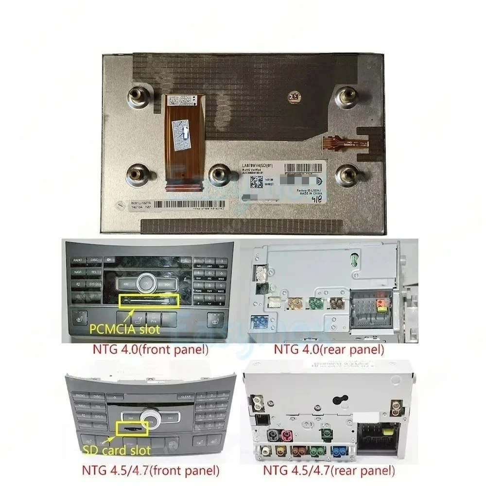 

7inch Car LCD Full Display LA070WV4 (SD)(01) For Mercedes-Benz C-Class W204 GLA 2011-2014 GPS Navigation Screen Replacement