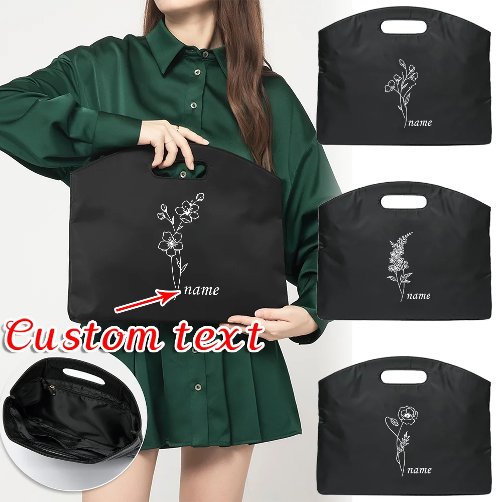 

Персонализированный портфель с именем, сумка для хранения документов, деловая сумка унисекс, большая вместительная сумка для конференц- документов