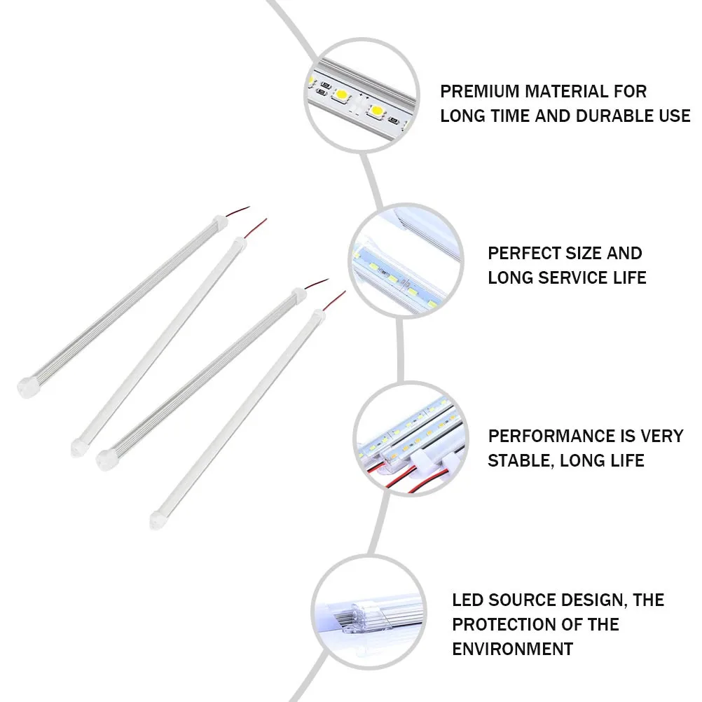 

4 шт. светодиодные ленты 12 В 7 Вт водонепроницаемый прочный фонарный столб для салона автомобиля кемпинг лодка освещение светодиодные ленты