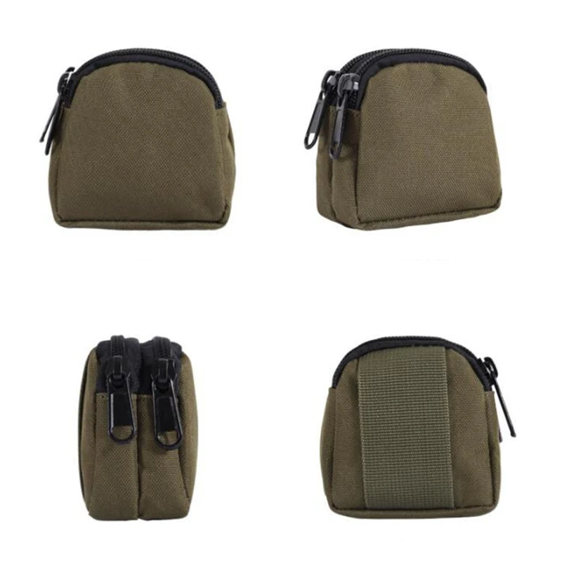 

Уличный кошелек Molle, кошелек для кемпинга, поясная сумка на молнии, маленький кошелек-органайзер для монет, водонепроницаемая портативная дорожная сумка для охоты