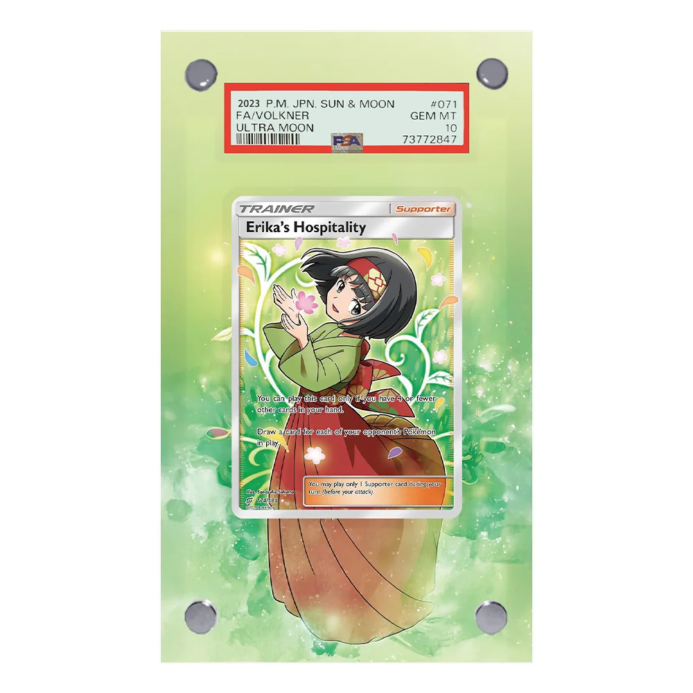 بطاقات البوكيمون عرض PTCG Sv11B Erika أنيمي لعبة جمع توسيع الهدايا الفنية ذاتية الصنع الاكريليك واقية المفاتيح اللعب
