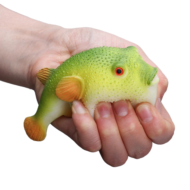 Puffer Fish Model Kids Playset Kid Toy Aquarium Ornament  Action Figure Ocean Fish Sculpture Sea Life Cognitive Toy Fish Toy