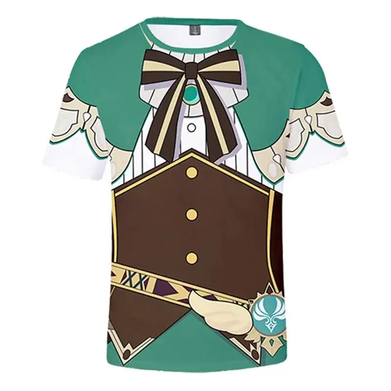 Genshin short-sleeved T-shirt Game peripheral products Characters Fans Around Clothes Tops cos