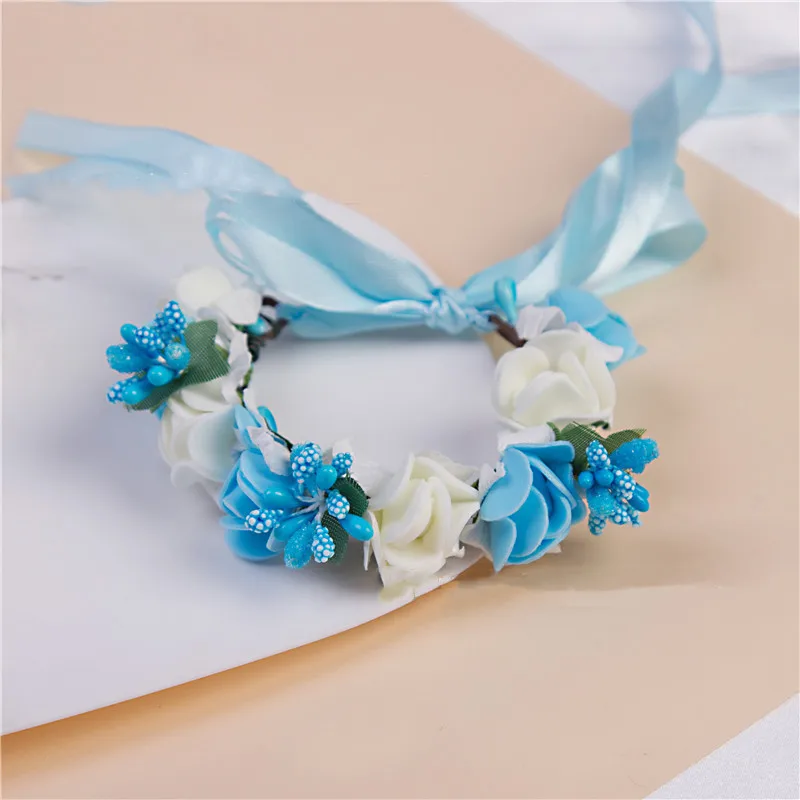 Wedding Decoration Hair Band Bohemian Dress Summer Seaside Beach Flowers Bridesmaid  Hair Band Wreath Lead The Role YYW04