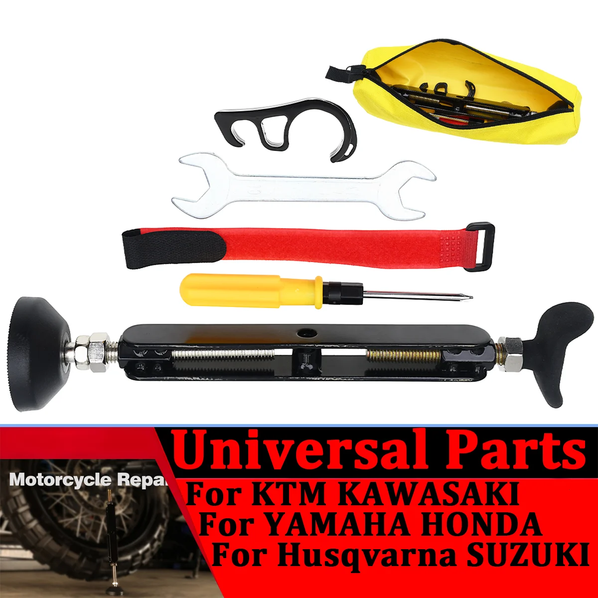 

For Honda Yamaha YZ Kawasaki KTM Suzuki Etc Motorcycle Portable Lift Stand Trail Stand Rear Wheel Emergency Side Stand Kickstand