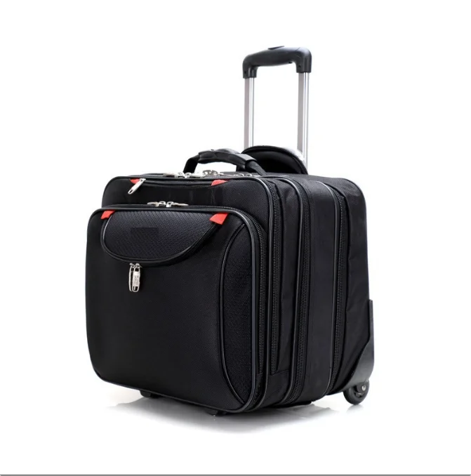 

Men 18 inch Carry on Hand Luggage Suitcase Men Cabin Rolling luggage Suitcase Travel Trolley Bag with wheels Men Softside Bags