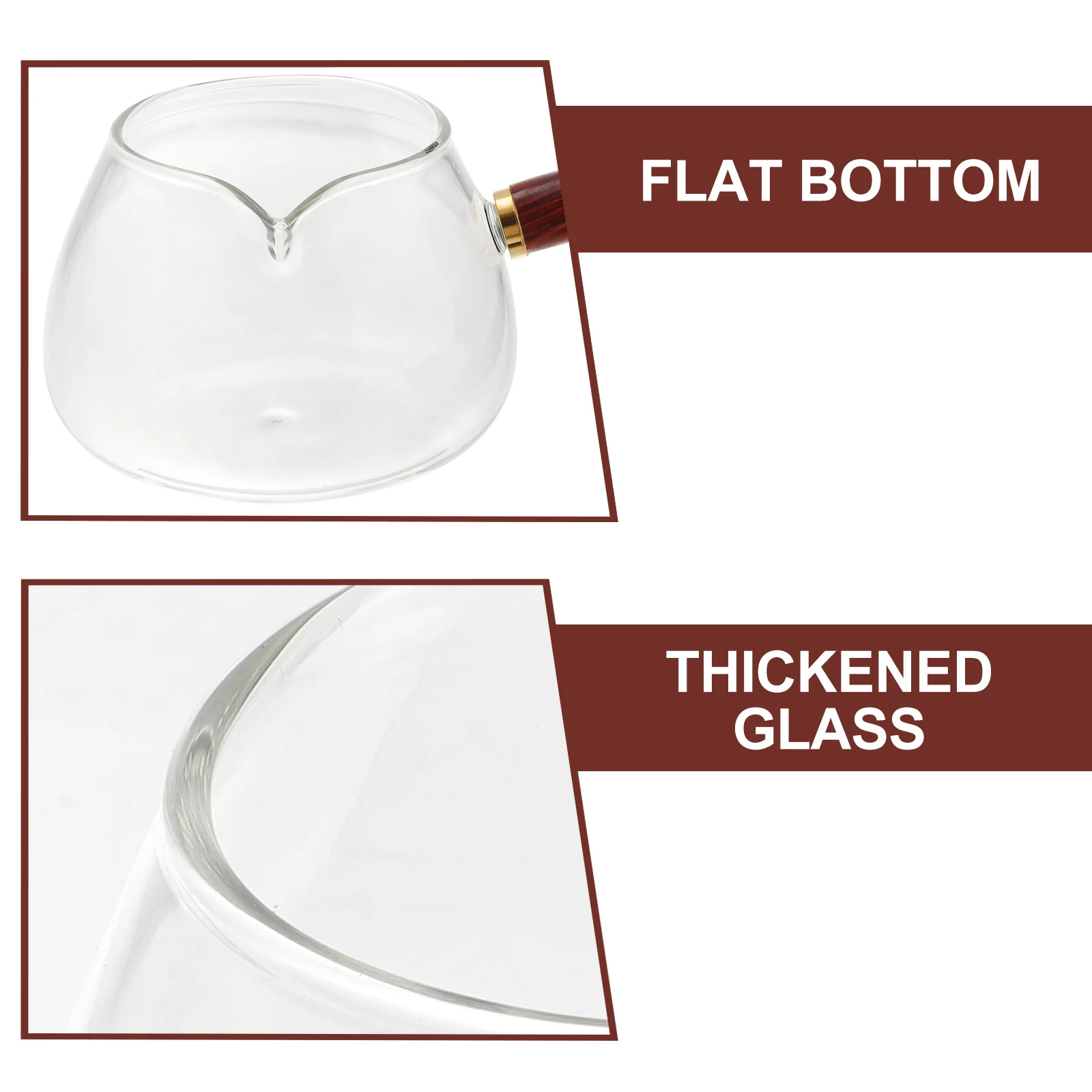 1pc Glass Teapot Heat-Resistant Glass Tea Maker For Open Flame Brewing Coffee Pot With Handle Hot Chocolate Milk Warming - Image 2