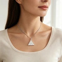 HIPEE Guanches Pintadera Collier Canarien en Acier Inoxydable, Collier Symbole des Îles Canaries, Bijou Ethnique Vintage, Amulette 4