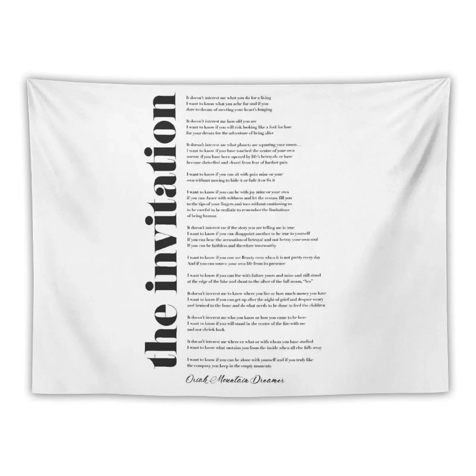 

The Invitation by Oriah Mountain Dreamer Tapestry Things To Decorate The Room Decoration Pictures Room Wall Tapestry