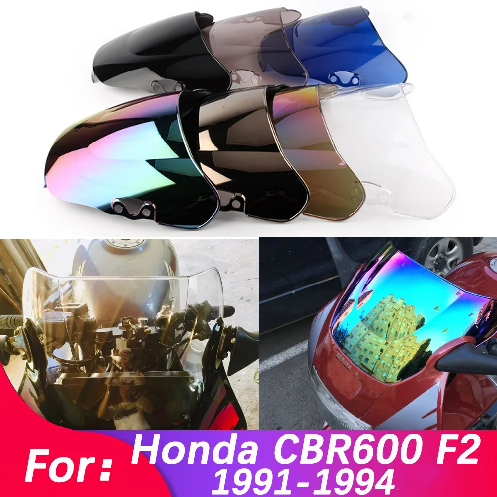 Motorcycle Windshield For Honda CBR600 CBR 600 F2 1991-1994 Double Bubble WindScreen Accessories Fairing Wind Deflector