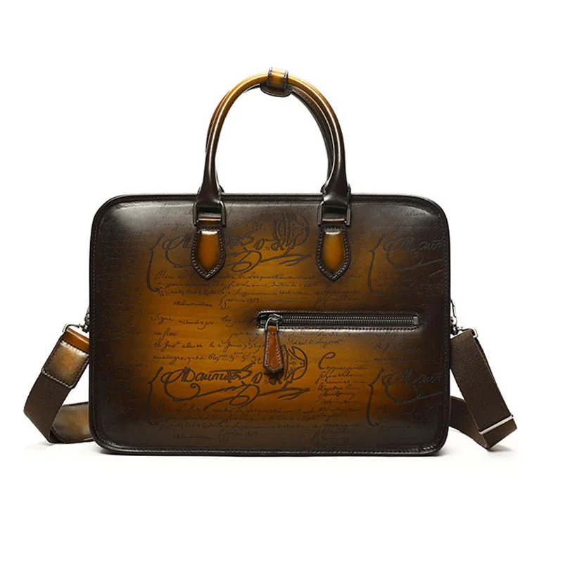 

New 2026 vintage men's briefcase leather high-quality business bag handbag casual crossbody shoulder bag men's trendy style