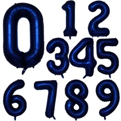 40Inch Dark Blue Number Foil Balloon 0-9 Digital Globos Children Birthday Party Decoration Baby Shower Toy Kids Graduation Gifts