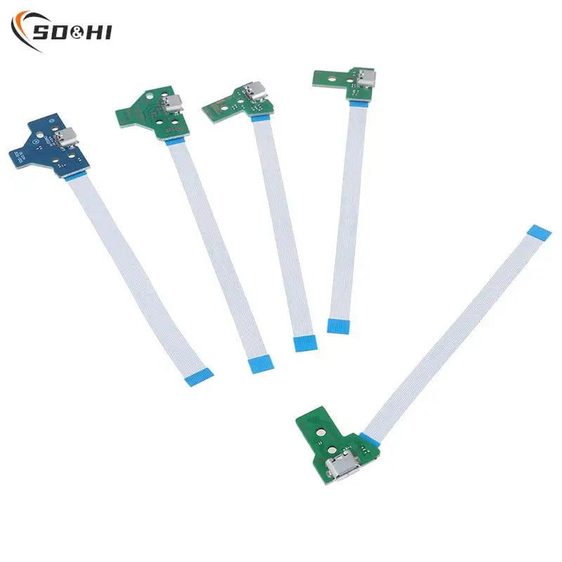 1pc For PS4 Controller USB Charging Port Socket Circuit Board For 12Pin JDS 011 030 040 055 14Pin 001 Connector