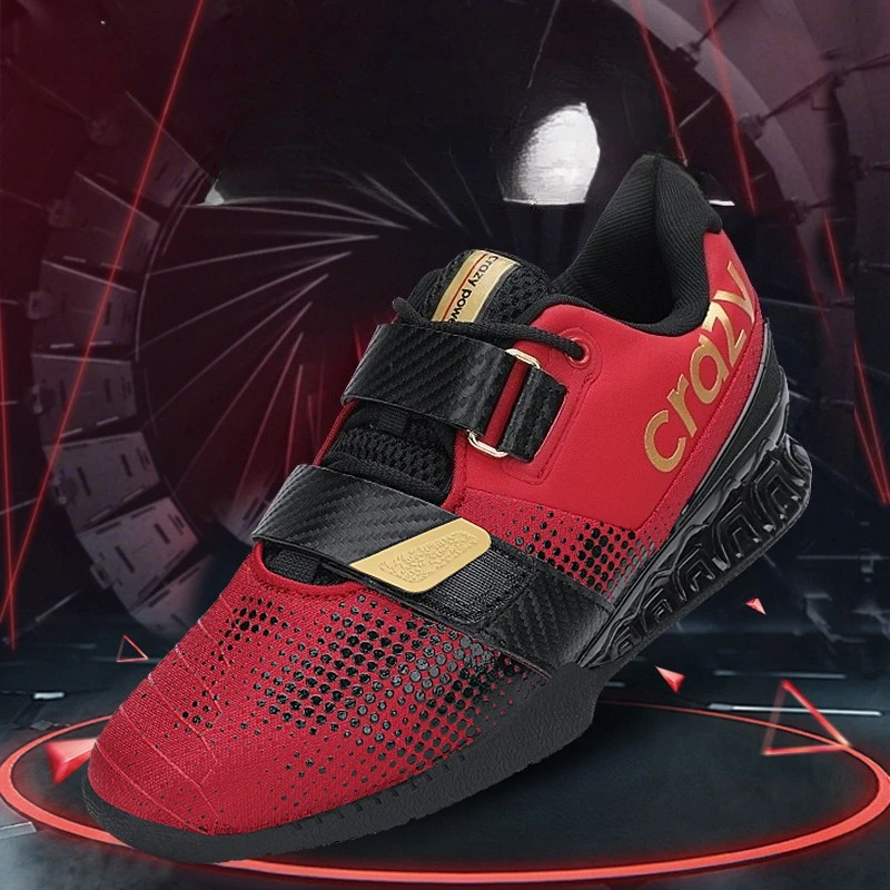 Professional Squat Men's Shoes Indoor Hard Pull Shoes Strength Weightlifting Training Sports Shoes Size 38-45