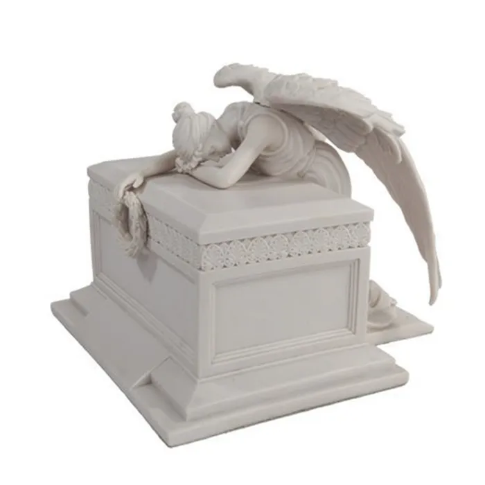 Polyresin/Resin Angel of Bereavement Figurine Box Urn Keepsake Statue