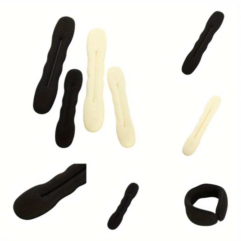 

1pc Multi size Sponge Black Hair Styling Donut Bun Curler Maker Ring Magic Foam Donut Twist Tool Hair Clip Curling Sponge