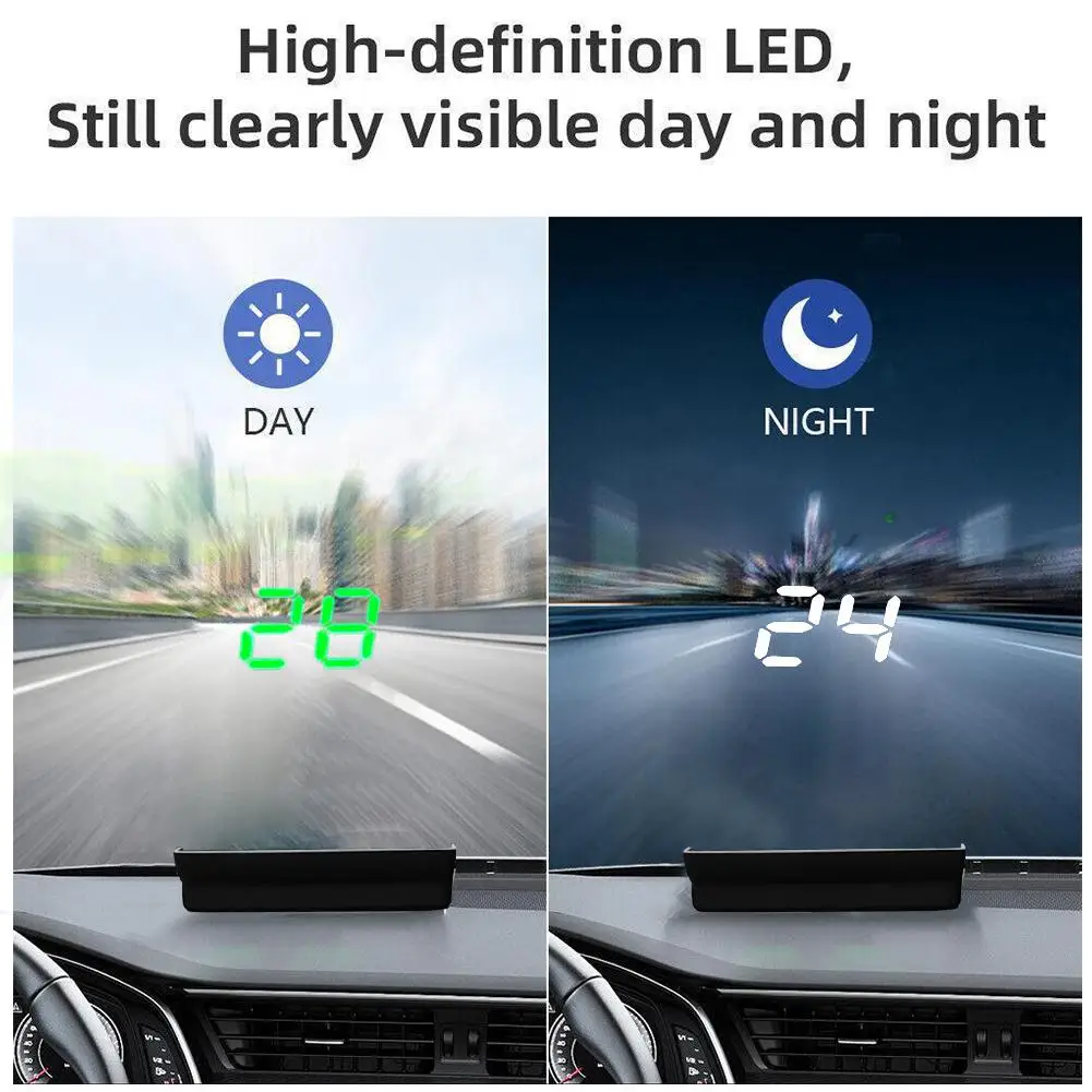 Head Up Display GPS HUD Digital Speedometer Plug And Play For All Cars Big Font KMH Windshield Projector Car Accessories