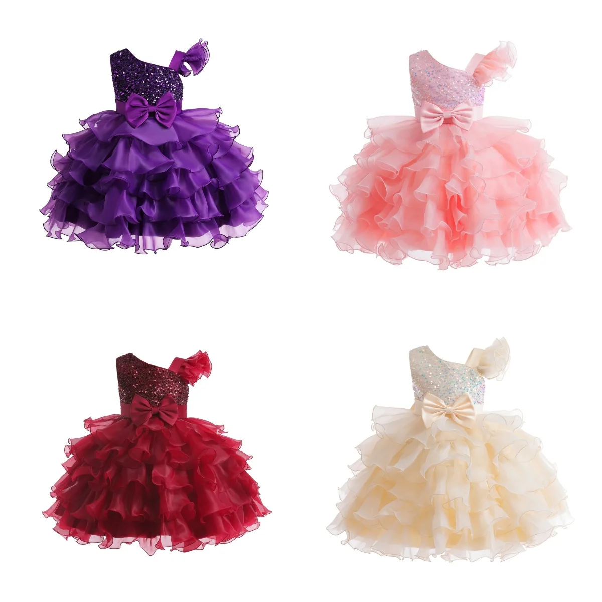 Princess children's dress girls' dress high-end 2024 new baby girl's first year dress