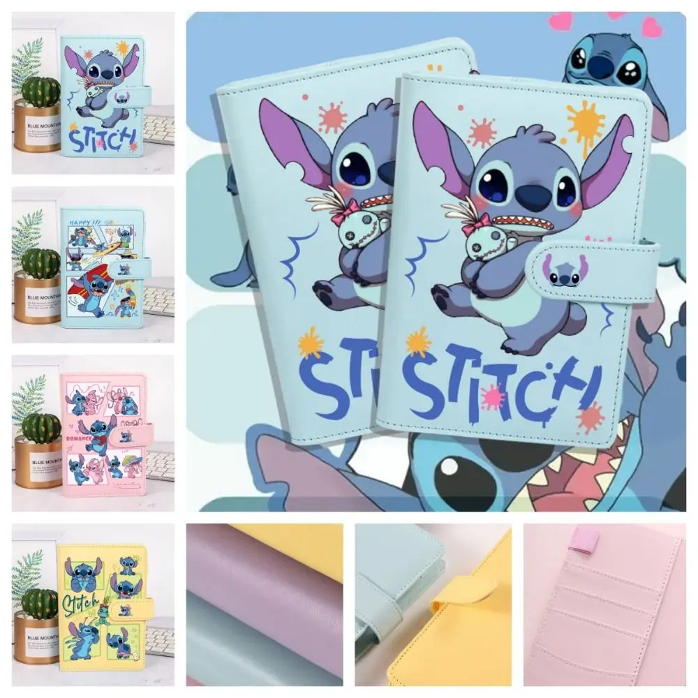 

PU Leather Cute Stitch Notebook Taking Notes Thickening Hand Ledger Cartoon Protect Eyes Loose-Leaf Journal Office