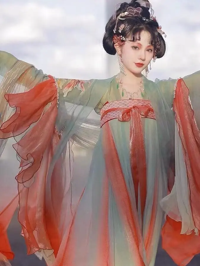 2026 Chinese Style Hanfu Traditional Costume Princess Ru Skirt Female Chest Length Embroidered Large Sleeve Shirt - view 5