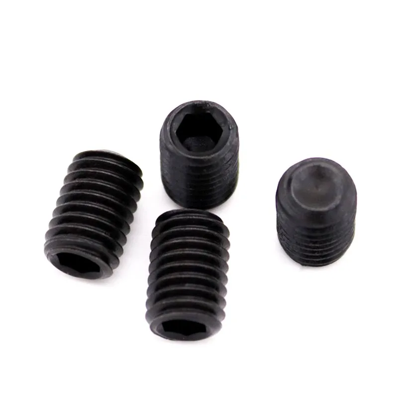 Leijiu 1/10/50pc M1.6 M2 M2.5 M3 To M16 DIN916 Black 12.9 Steel Hex Hexagon Socket Allen Cup Point Grub Bolt Set Screw