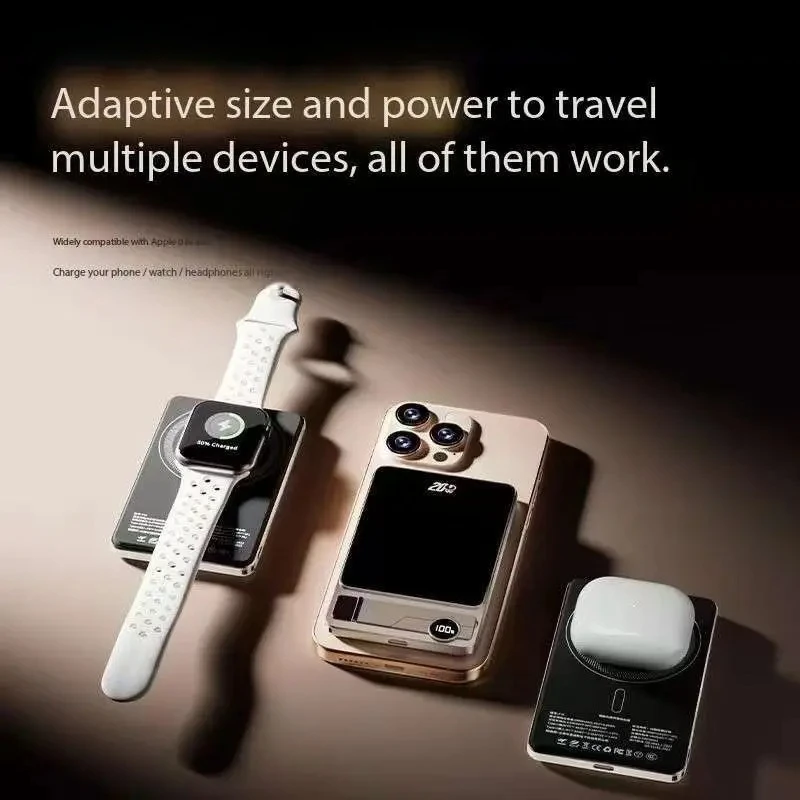 

10000mAh New Magnetic Wireless Power Bank with Stand: 20W Fast-Charging, Ultra-Lightweight & Portable Charger