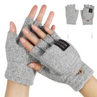Electric Heating USB Heated Mitten Winter Hands Warmer Laptop Design Typing Gloves Knit Durable Foldable Safe Outdoor Camping