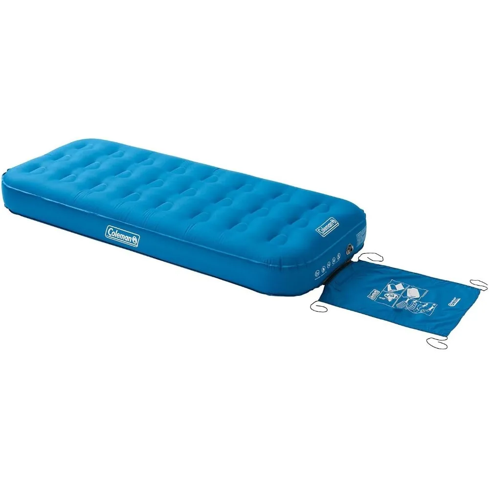 

Single Airbed Extra Durable, Inflatable, Camping Bed, Blue, 198 x 82 x 22 cm, Supports up to 148 kg