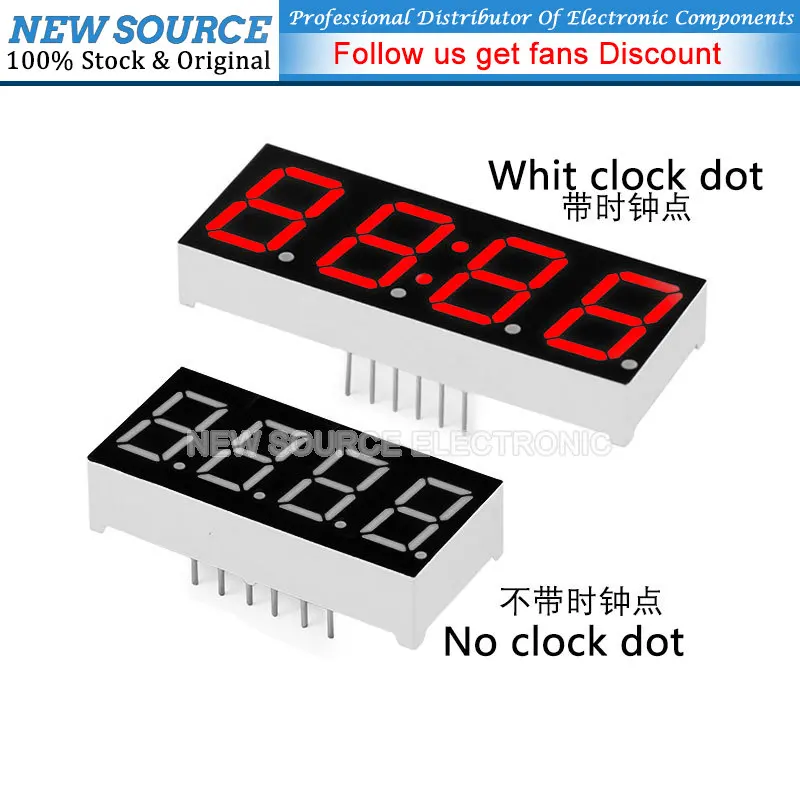 5 Stuks Groene Led-Cijfers Tonen 0.28Inch 0.36Inch 0.56Inch 3bit 4bit Kathode Anode 7-Segment Display Buislicht Led Digitale Buis