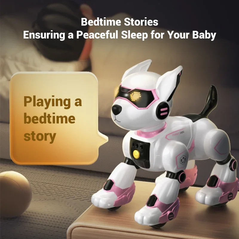 

Funny RC Robot Electronic Dog Stunt Dog Voice Command Programmable Touch-sense Music Song Robot Dog for Boy Girls Children Toys