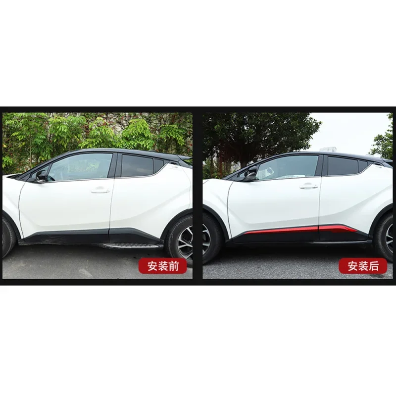 For Toyota CHR C-HR XA10 2018 2019 2020 2021 2022 Side Door Body Molding Line Cover Trim Decorate Exterior Car Accessories 4Pcs