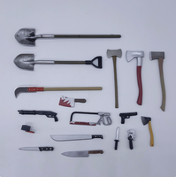 1/12 Soldier Scene Props Accessories Weapon Knife Axe Shovel Saw Plastic Model Toy For 6'' Action Figure In Stock