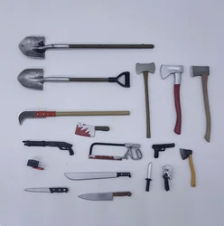 1/12 Soldier Scene Props Accessories Knife Axe Shovel Saw Plastic Model Toy For 6'' Action Figure In Stock