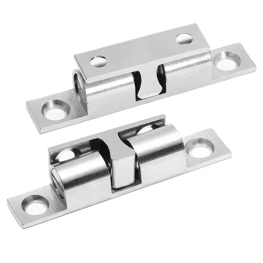 Double Spring Steel Ball Catch Latch for Furniture Cupboard Cabinet Door Damper Buffer Adjustable Closet Tension Latch