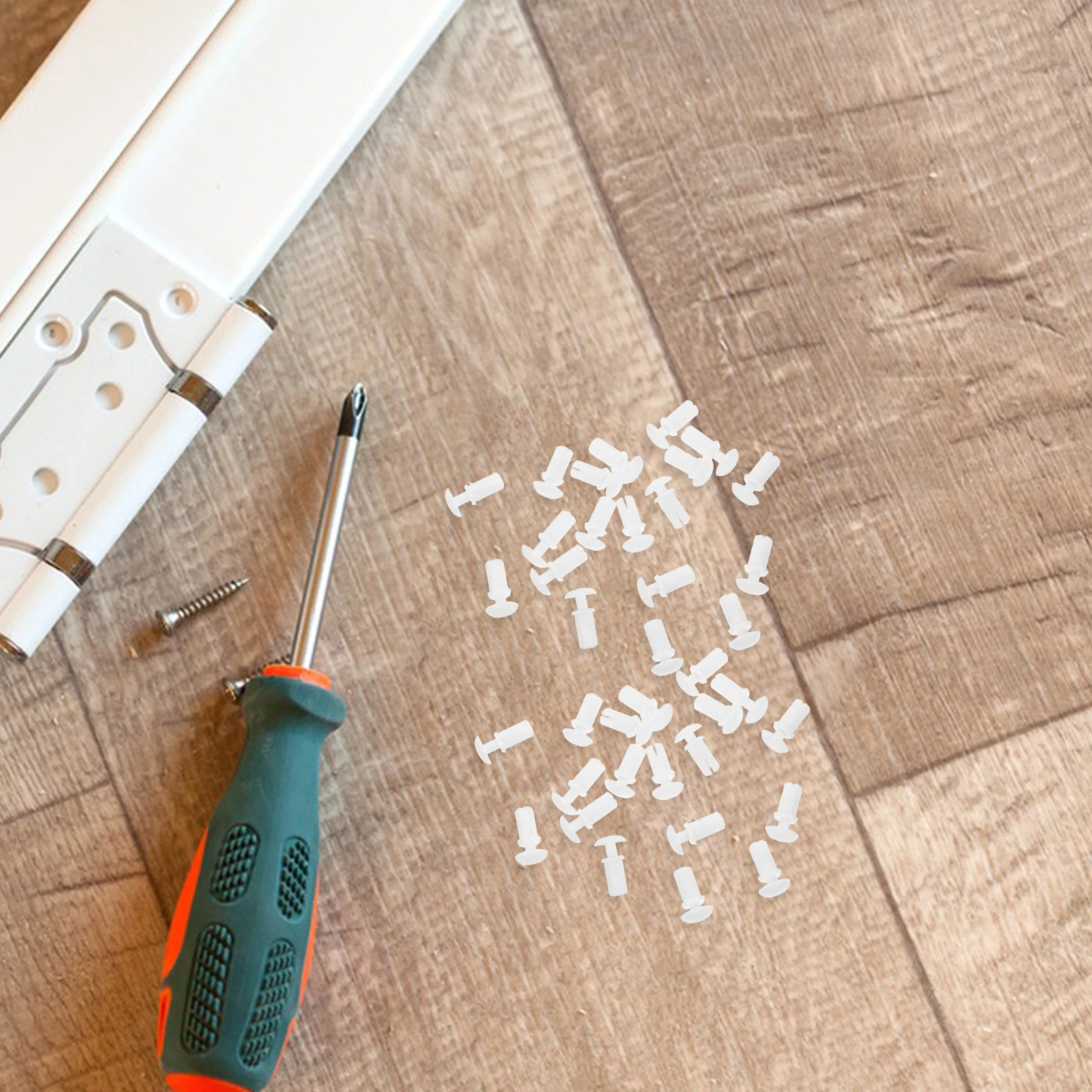

100Pcs White Plastic Rivet Fasteners for Cars Auto Clip Replacement Trim Panel Bumper Easy Installation Durable