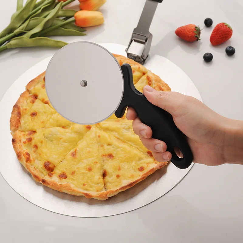 2Pcs/Set Portable Pie Pizza Shovel Baking Accessories with Bread Rocker Cutter Chopper Cake Paddle Spatula Pastry Tools