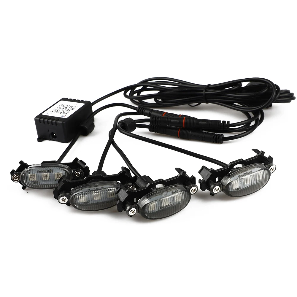 Car Grille LED Lights For Toyota For Tacoma For Ford F150 Raptor Style RGB Colorful Lamp Kits Wireless Bluetooth Control Lights - view 4