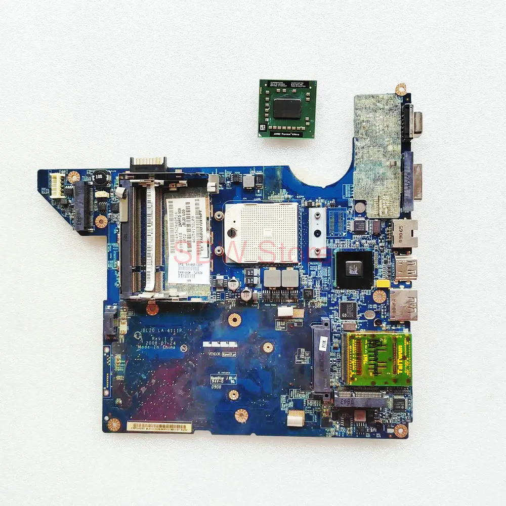 

511858-001 FOR HP DV4 Laptop Motherboard JBL20 LA-4111P Mainboard 100% TESTED LA-4111P 488238-001