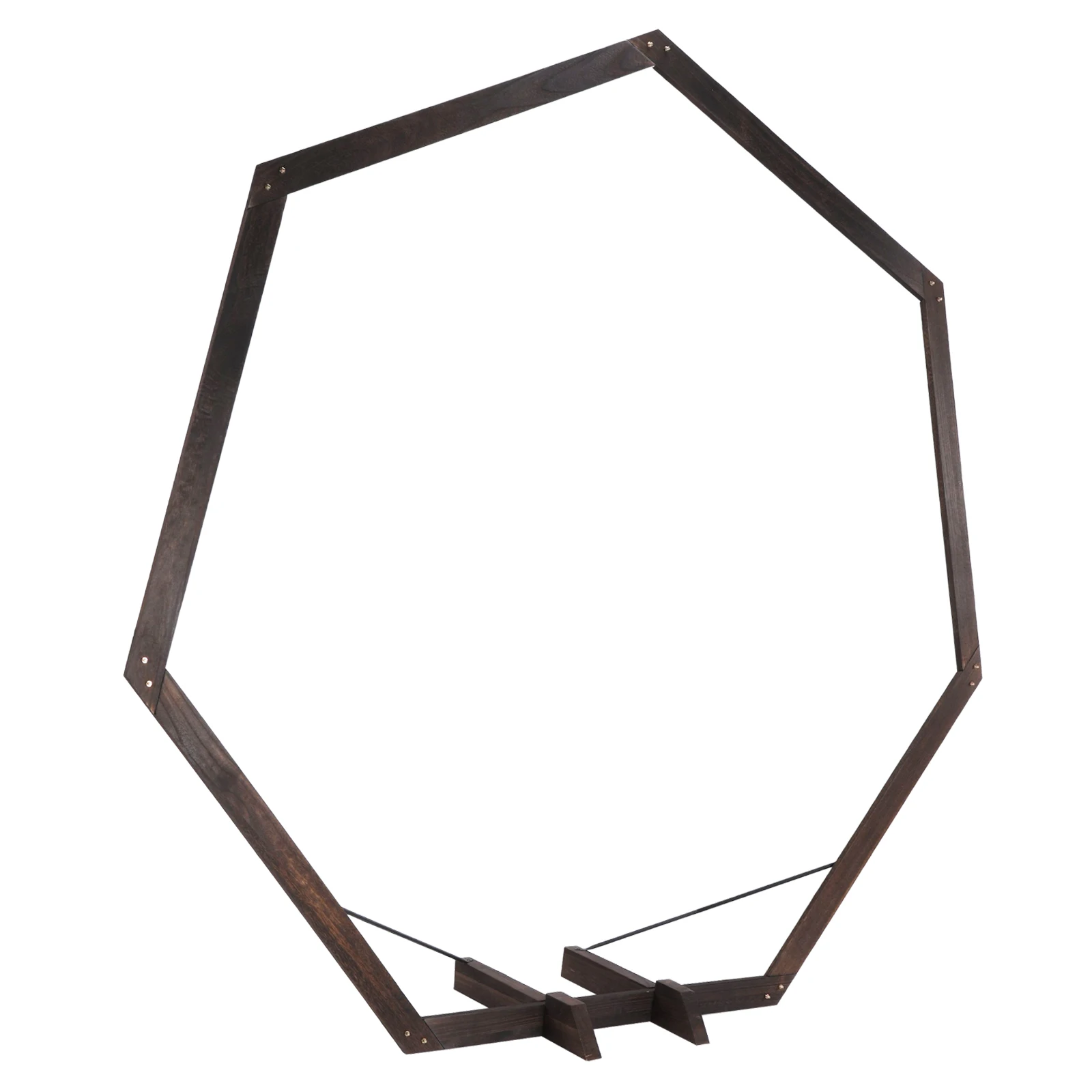 

Heptagonal Wood Wedding Arch Multi-Purpose Arbor Decorations Backdrop Stand for Bridal Party Proposal Scene Garden