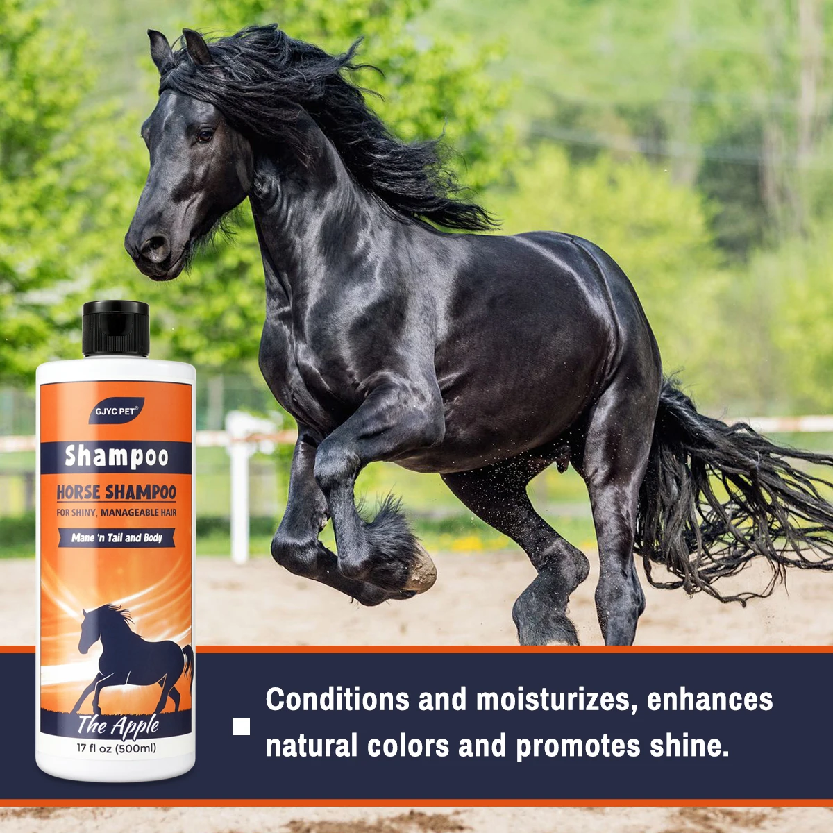 Horse Shampoo Natural Plant Extracts Deep Cleansing Nourishing Moisturizing Smooth Coat Adds Shine Equestrian Grooming