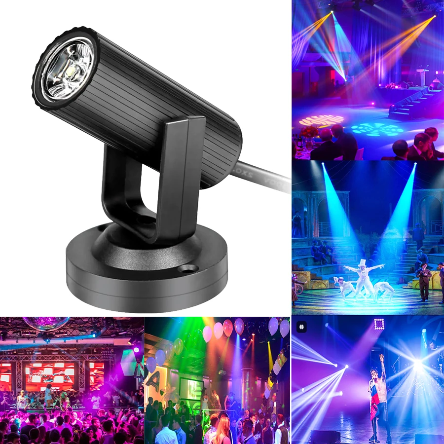 RGB LED Mini DJ Disco Light Party Stage Spotlight Projector Laser Lights For Magic Dance Car Christmas Gift Club Laser Show Lamp